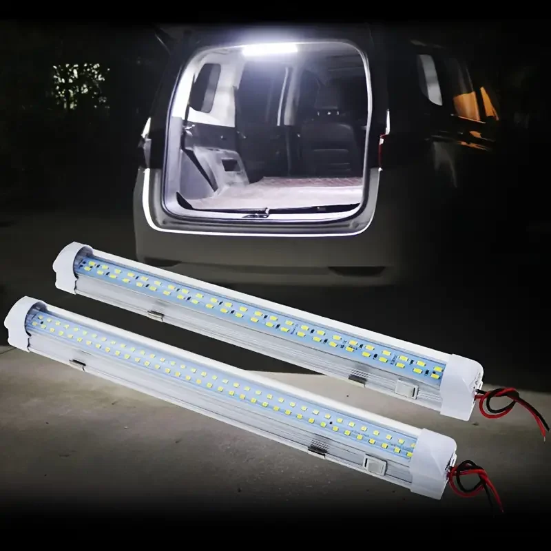 72LED luz interior do carro lâmpada de cabine LED de alto brilho para van caminhão RV barco campista |   Dissipação de calor eficiente e fácil instalação