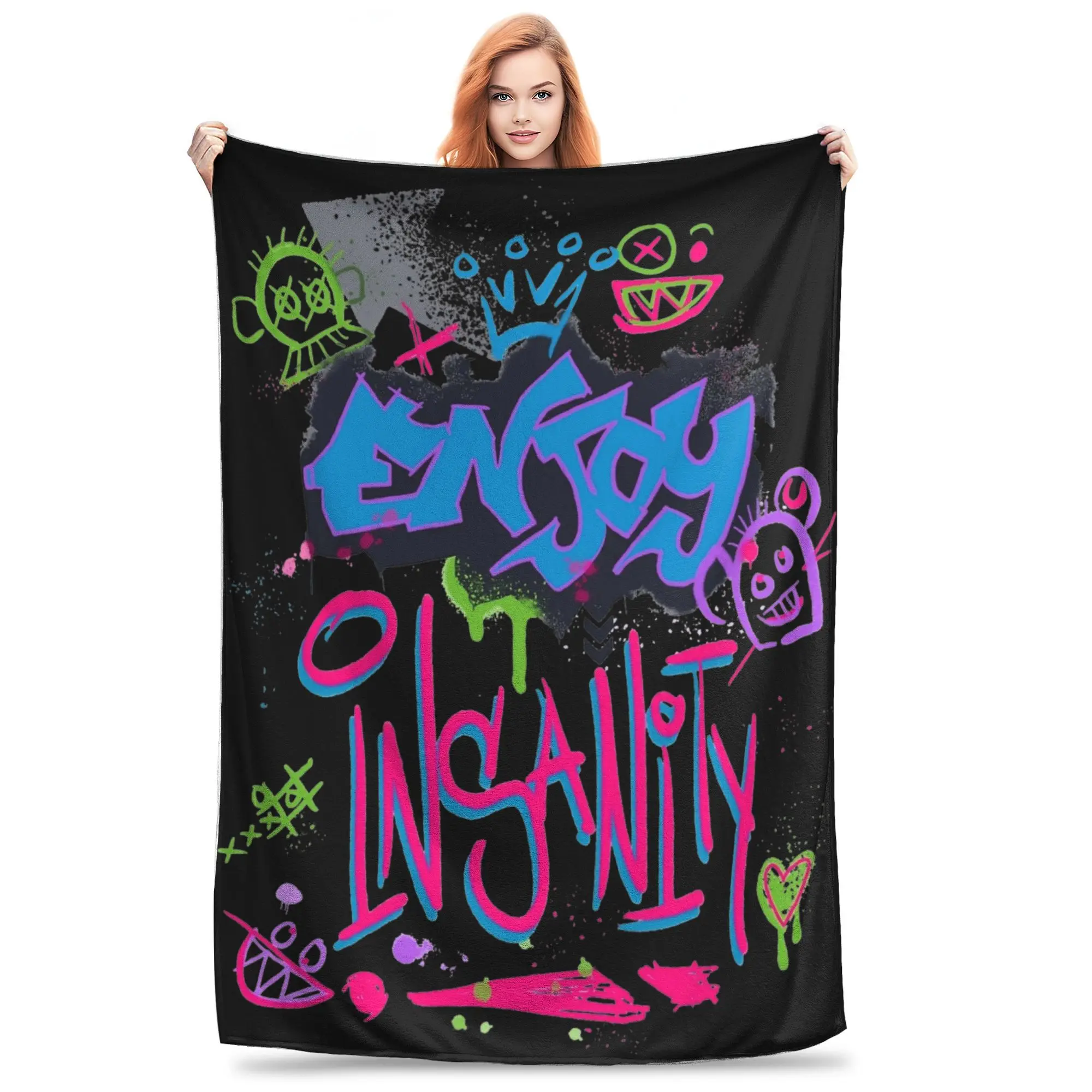 Enjoy Insanity Arcane Jinx Blankets Flannel Summer  Breathable Warm Throw Blankets for Bedding Office Plush Thin Quilt