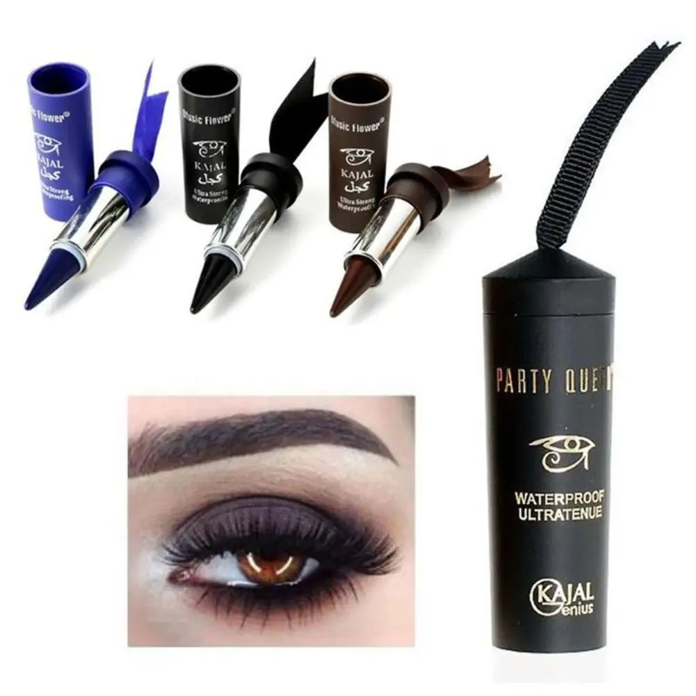 Lápis delineador de olhos esfumaçado feminino, delineador de gel grosso, delineador azul, impermeável, duradouro, cosméticos coreanos