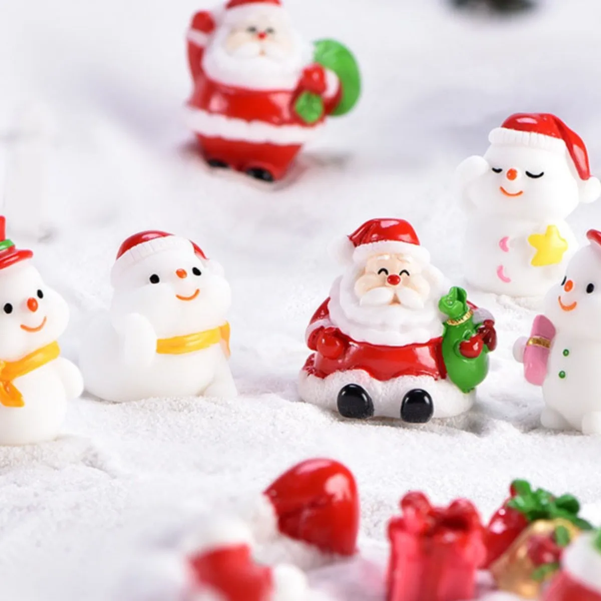 Sea Lion Christmas Decor Non-Toxic Micro Landscape Bonsai Decoration Cute Snowman Figurine Colorful Santa Claus Ornament