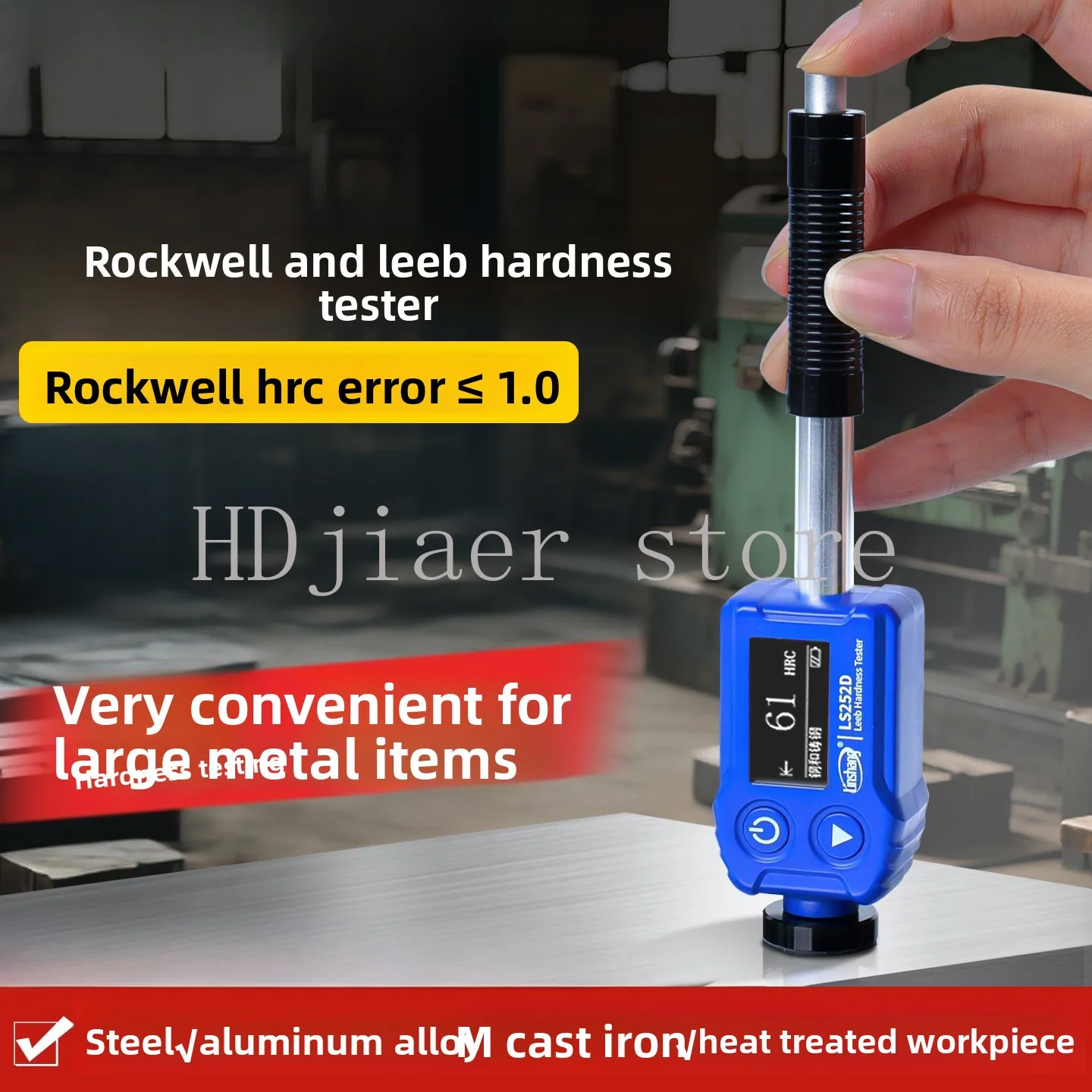 

Linshang High Precision Leeb Hardness Tester Die Steel Iron Portable Hardness Tester Cast Iron Metal Hardness Tester