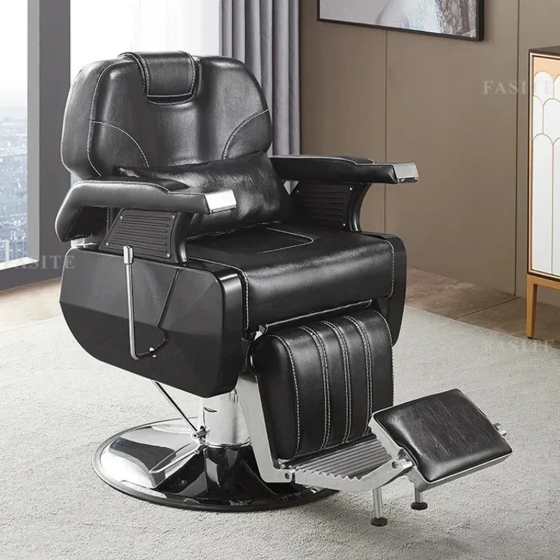 

Massage Parlor Brown Salon Furniture Hydraulic Vintage Black Barber Chair Styling Chair Shaving Swivel Equipment Friseurstuhl
