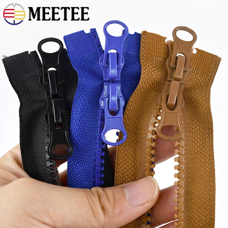 

Meetee 5# 1Pc Colorful Resin Zipper 80-150cm Open-End Zippers Clothing Decor Zip Backpack Closure Zips Luggage Sewing Accesories