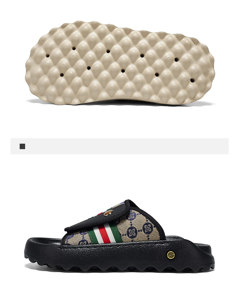 Herren-Slides mit einem Riemen, lässige Hausschuhe, neue atmungsaktive, leichte Outdoor-Strandschuhe für den Sommer, schnelltrocknende, weiche Poolsandalen mit bequemer Sohle – Detail 17