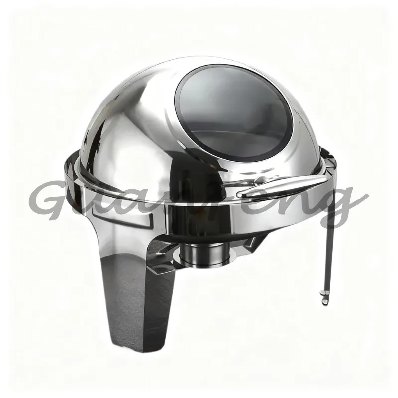 Stainless Steel Hotel Hot Pot Round Roll Lid, Self-Service Hot Pot Heater for Buffet & Restaurant Use