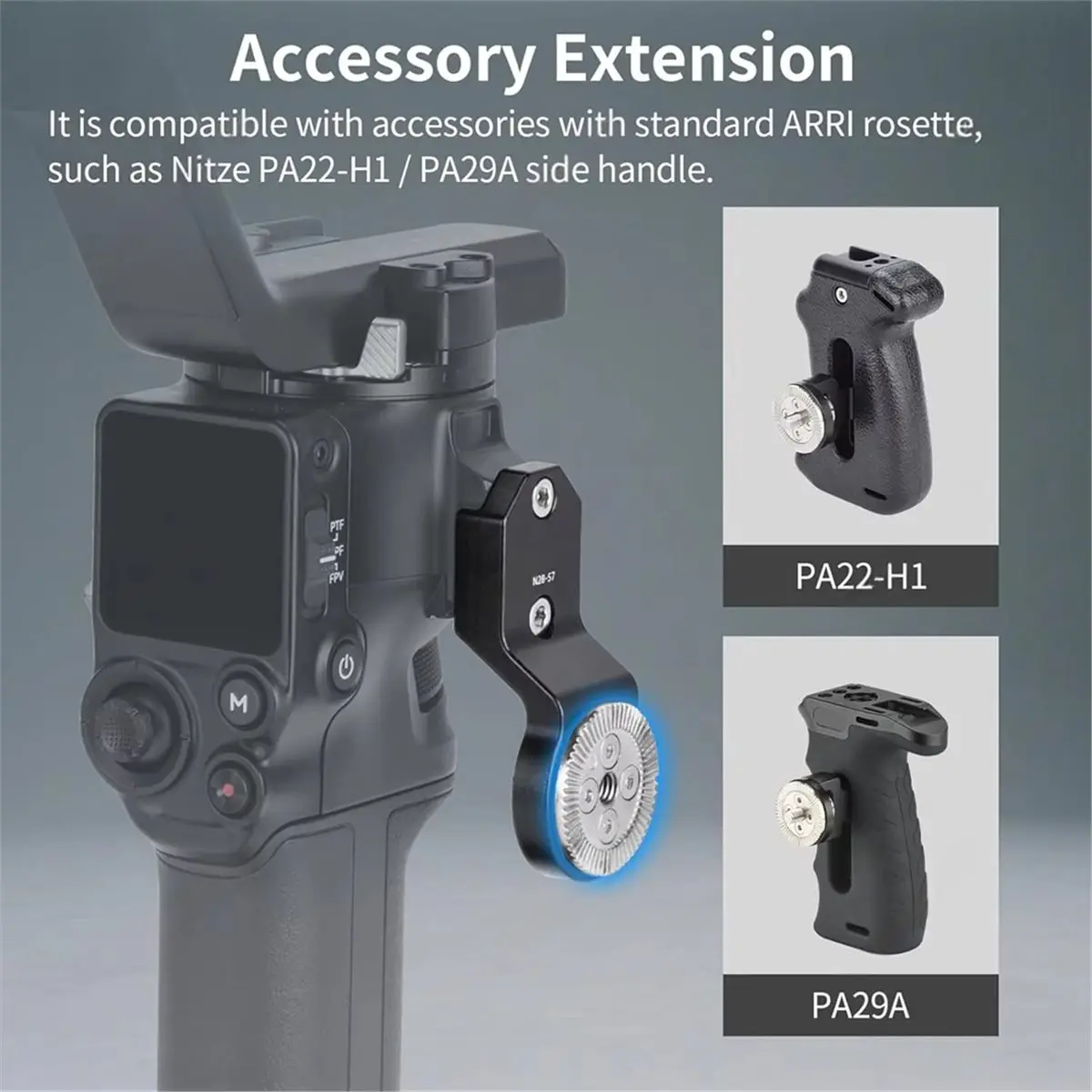 Y702A*☀▃-Standard Rosette Adapter Male/Female Interchangeable Mount for 4 Pro 4 Gimbal Extension Accessory