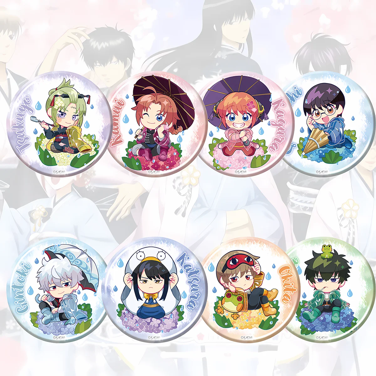 Anime Gintama 6cm Cute New Tin Badge Gin Kag Nice Gift Xmas Present Denim Jacket Lapel Samurai Manga Pin Brooch keychain