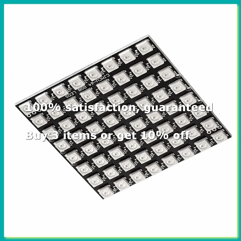 4pack X((3 x U 64 LED Matrix Panel CJMCU-8X8 Module Compatible with for and for)