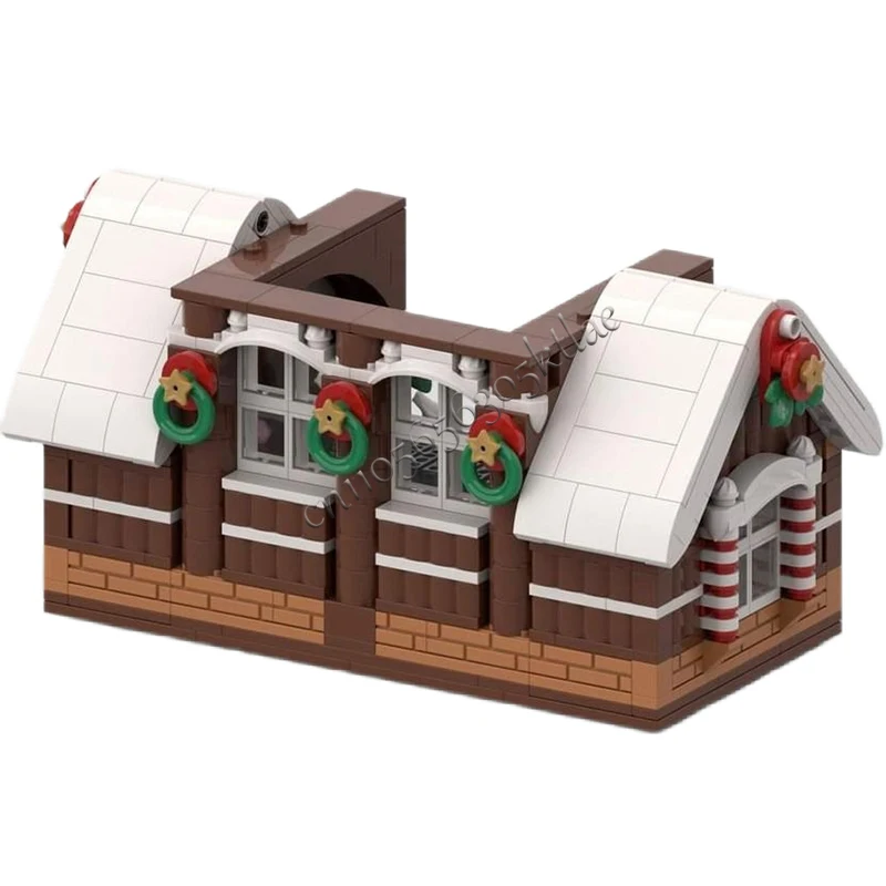 2055 PCS 하우스 스트리트 산타클로스 공장 겨울 마을 MOC 맞춤형 모듈식 블록 간단한 DIY 소년 장난감 생일 선물