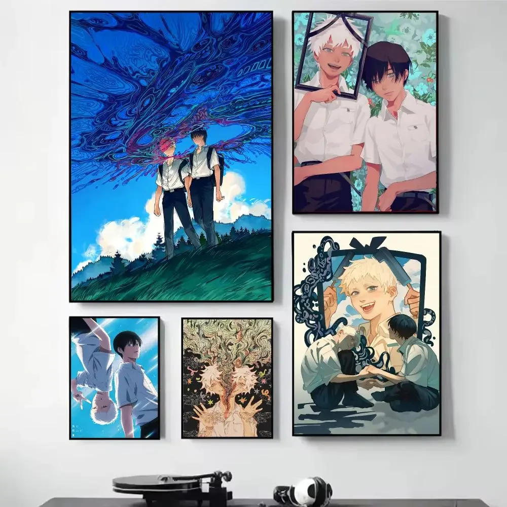The S-summer Hikaru Died Painting Calligraphy Self Adhesive Wall Art Waterproof Print For Bedroom Hallway Home Decor