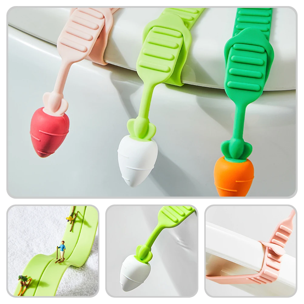 

Silicone Toilet Lid Lifter Non Slip Buckle Easy Clean Bathroom Supplies Creative H Home Hotel Lifter