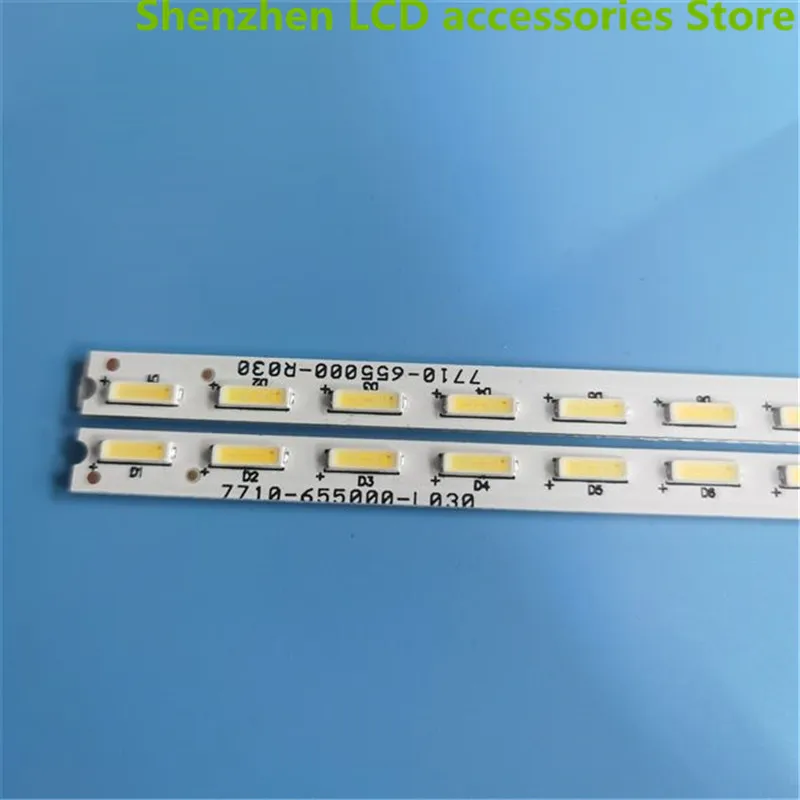 ل 1555-R5500300-01 7749-655000-L060 72LED 607 مللي متر 55 بوصة استخدام الألومنيوم 100% جديد تلفاز LCD الخلفية بار اليسار + اليمين