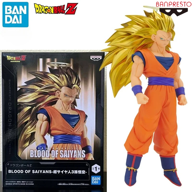 

Оригинальные фигурки BANDAI Banpresto Dragon Ball Z из SAIYANS Super Saiya 3 Son Goku из ПВХ, 19 см, коллекционная аниме-фигурка