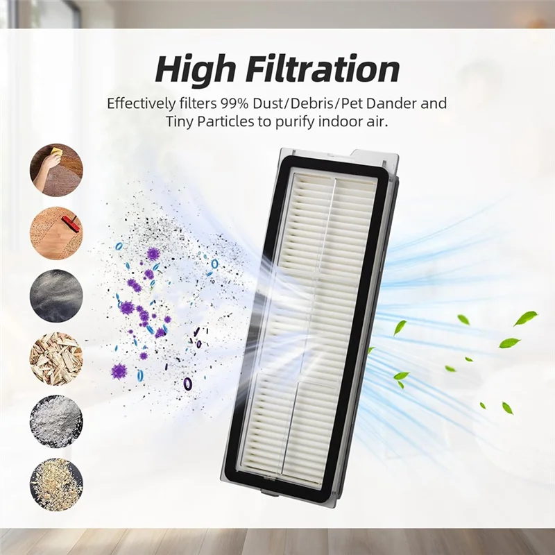 

Y51A-For Roborock Qrevo Master/ V20/ P10s Pro Robot Vacuum Cleaner Accessories Kit Main Side Brush HEPA Filter Mop Cloth