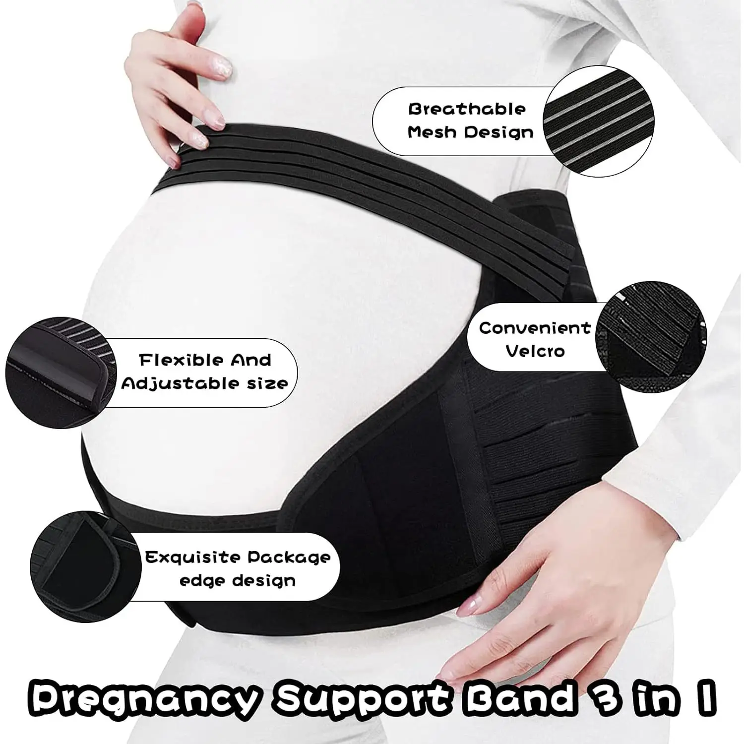 Pregnant Women Support Belly Band Back Clothes Belt Adjustable Waist Care Maternity Abdomen Brace Protector Pregnancy