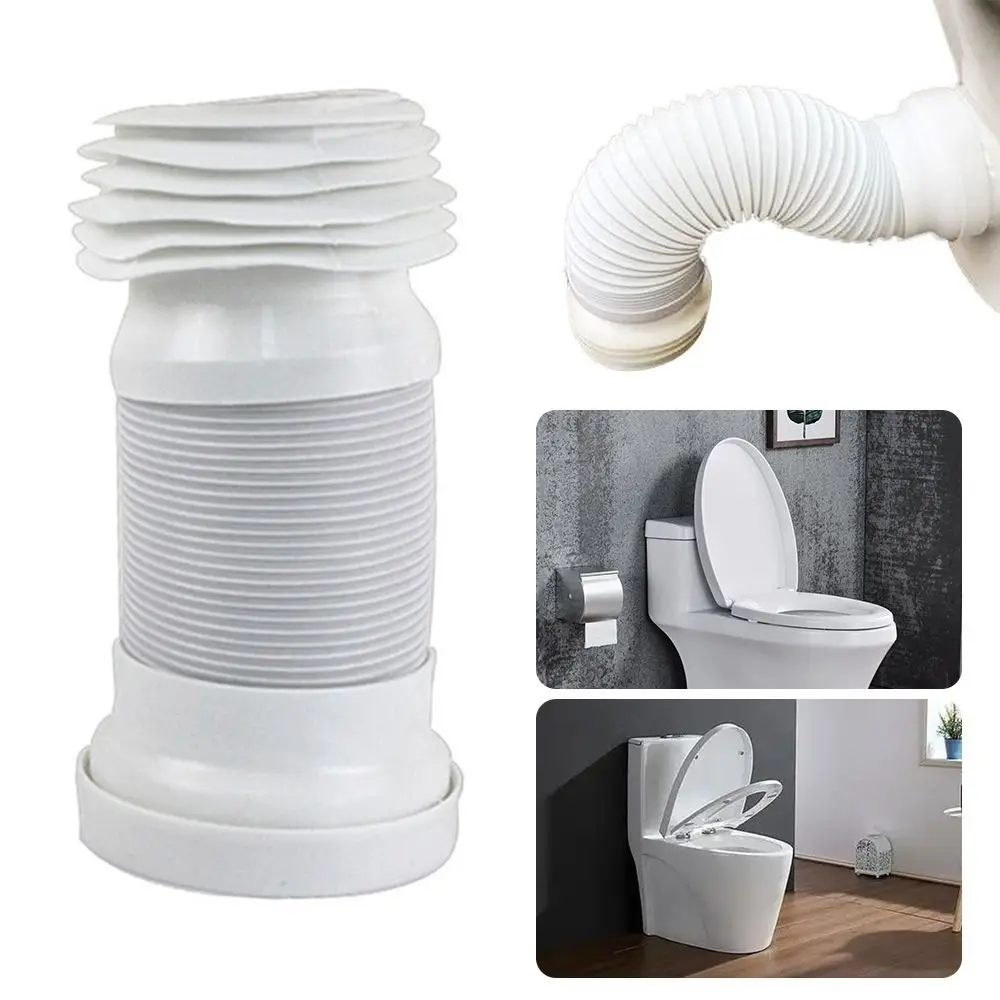 

250mm-500mm Toilet Retractable Drain Pipe Extendable Universal Flexible WC Pan Connector Plumbing Telescopic Drainage Pipe