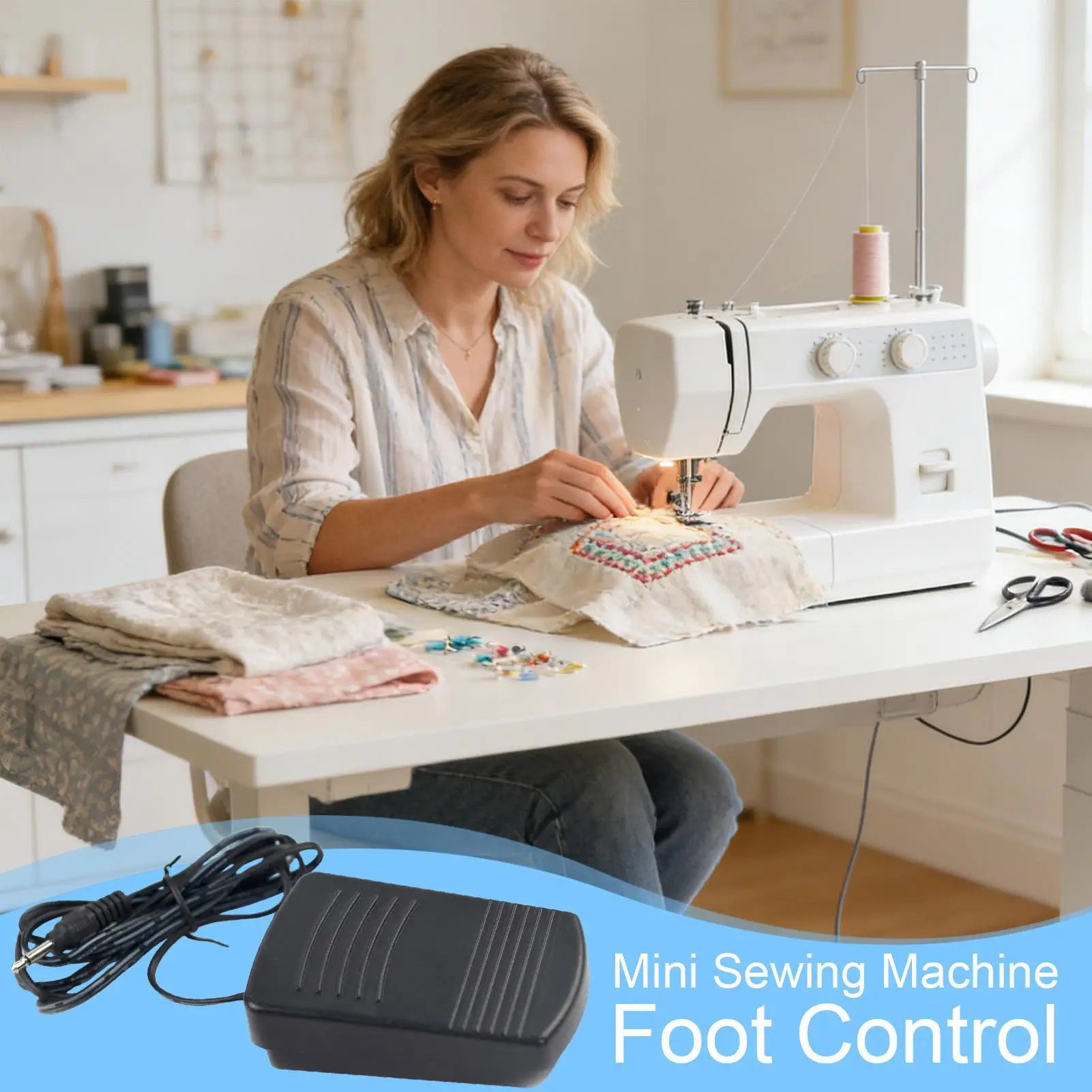 

Foot Pedal For Sewing Machine Small Speed Control Attachment Sewing Machine Foot Pedal Controller For Home Industrial Garment