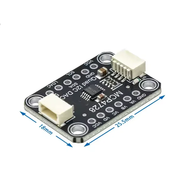 MCP4728 4-channel DAC output with EEPROM module compatible with STEMMA QT Qwiic