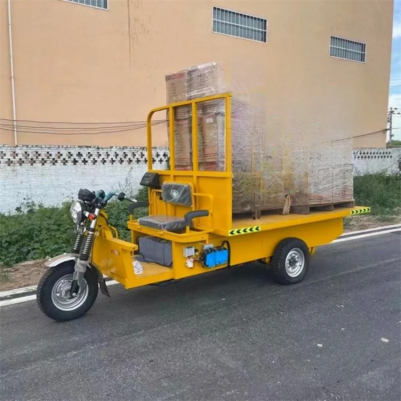Track hydraulic lift truck, electric three-wheel hydraulic lift transport forklift