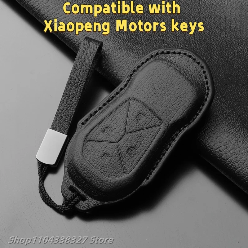 

For 24 Xpeng MotorsX9 Leather Key Case G6, P7i, G9, P5, G3 Car Interior Modification Accessories Goatskin All-Inclusive Key Fob