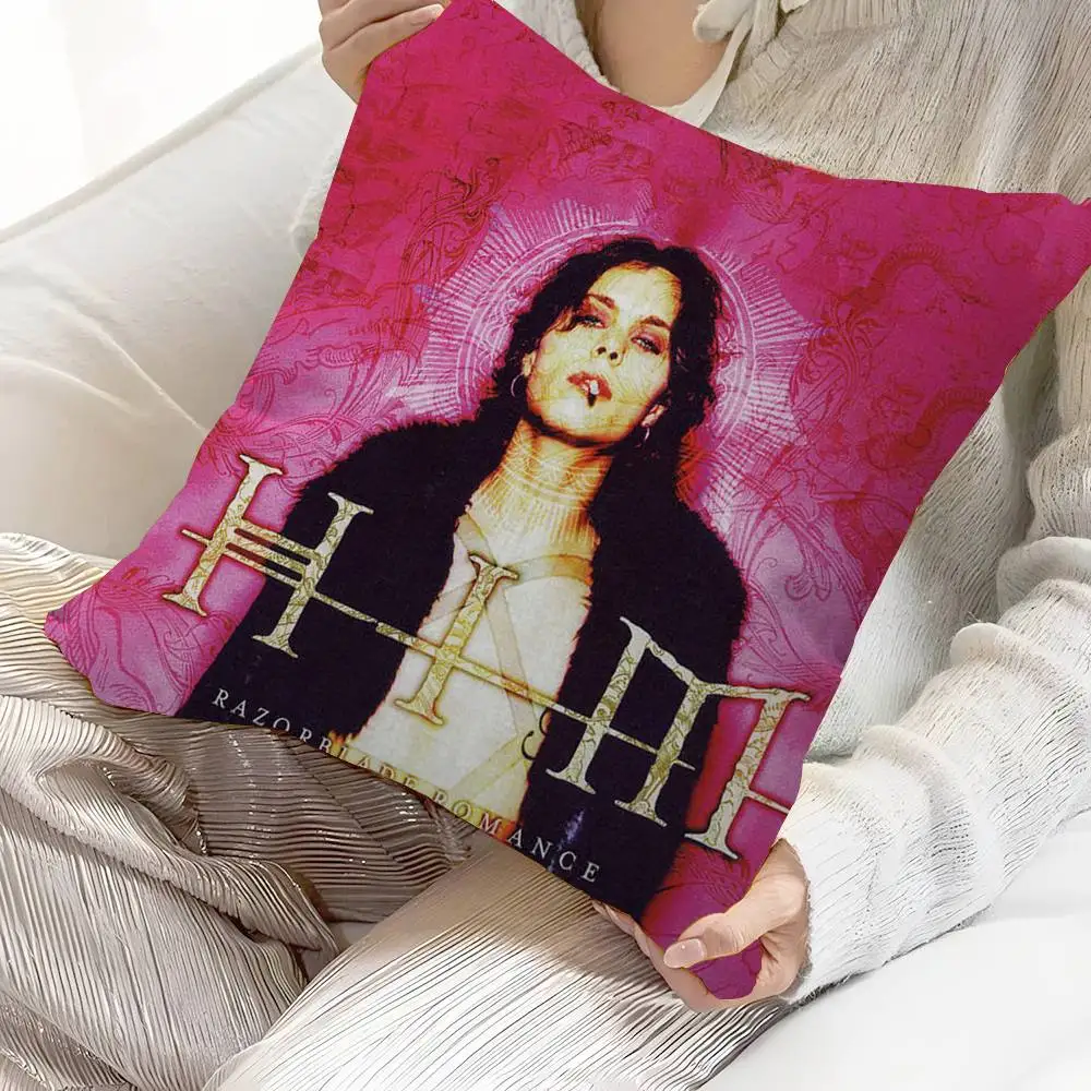 أغطية وسائد روك باند لها، غطاء وسادة لطيف على شكل أريكة كرتونية لتزيين المنزل بطباعة على الوجهين #6