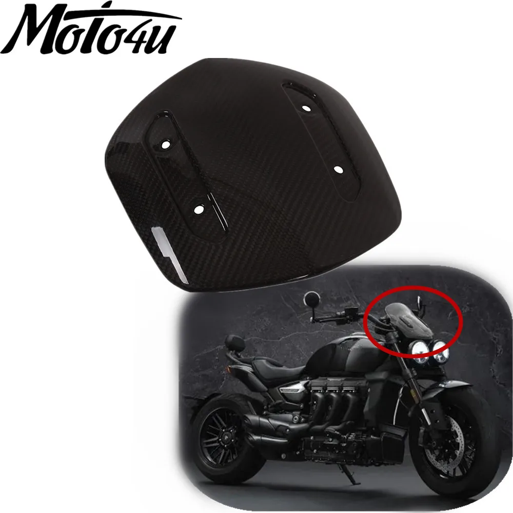 MOTO4U 100% Real Carbon Fiber Windshield Windscreen Fairing Twill For Triumph Rocket III 2020 2021