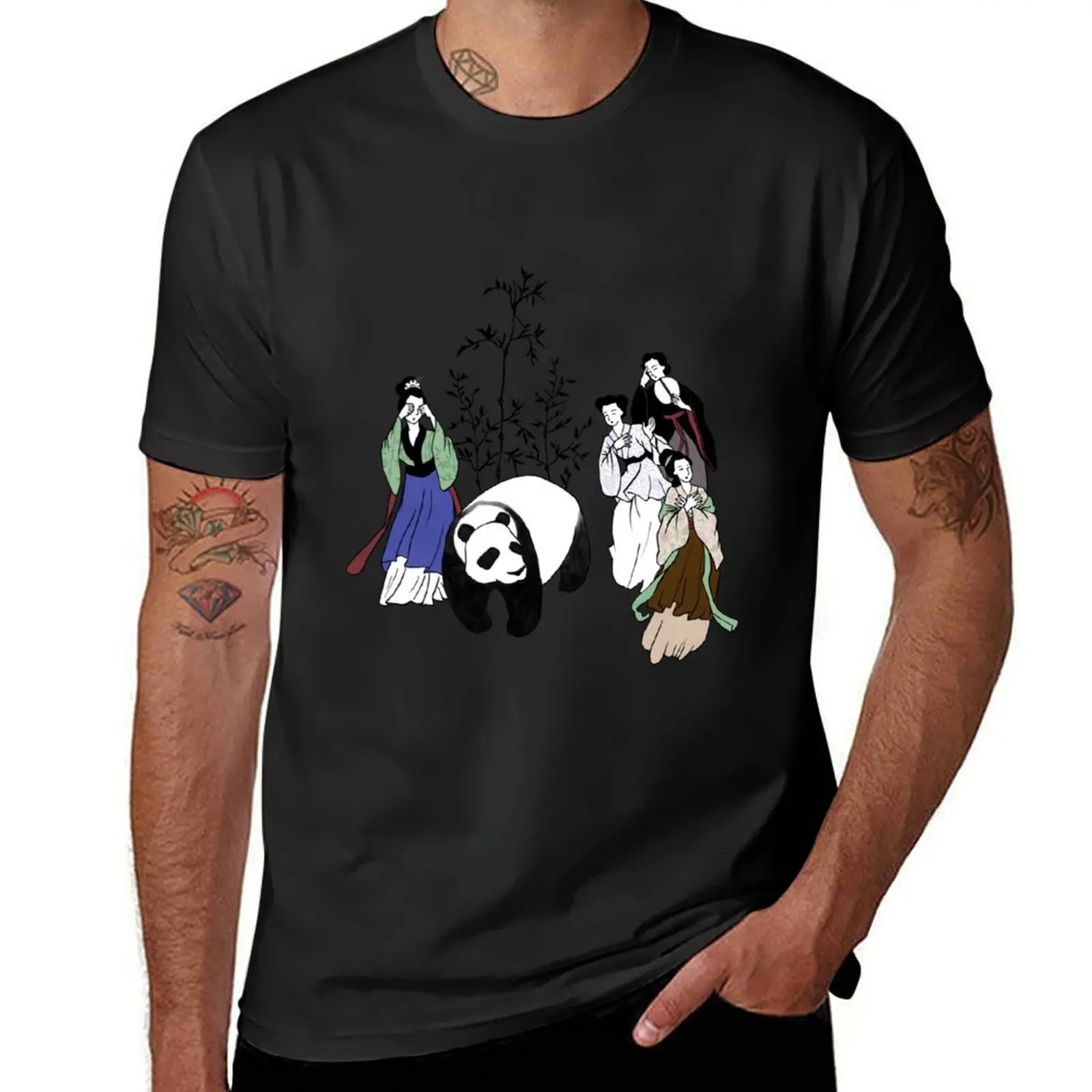ASL Panda T-Shirt Short sleeve tee sports fans t shirt men