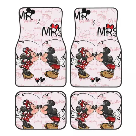 Tappetini per auto Topolino Minnie Set di 4 tappetini per auto antiscivolo universali adatti per furgoni SUV