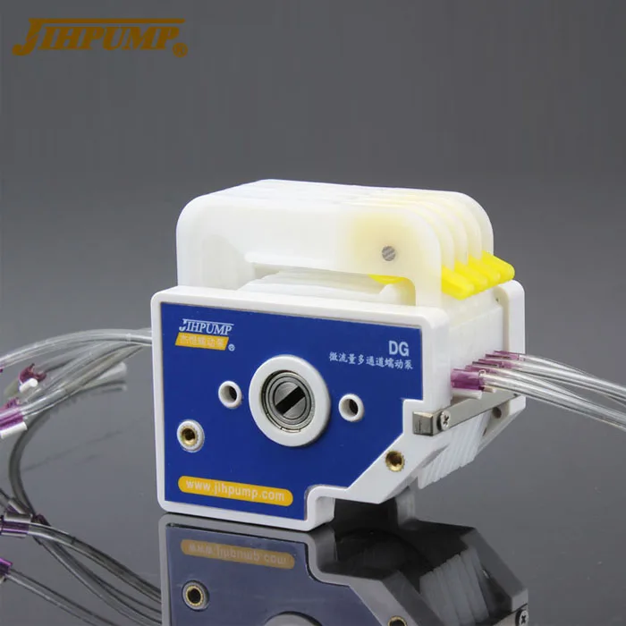 JIHPUMP DG High Quality Micro Small Peristaltic Pump Mmulti Channel Head Dual Heads Multiple Lanes 2 4 8 Liquid Dispensing