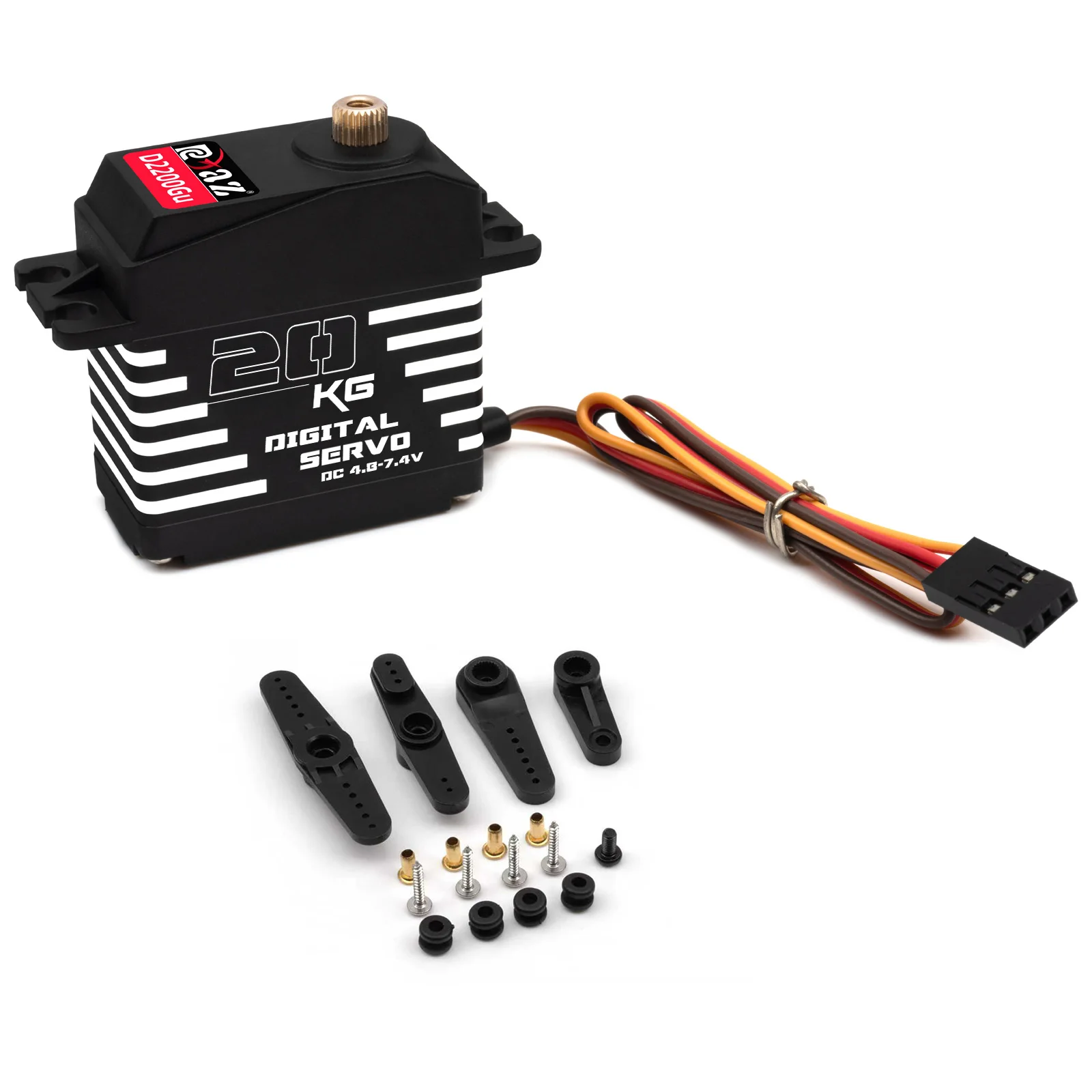RC Servo Digitale Servomotoren mit Hohem Drehmoment Wasserdicht Metallgetriebe Servo für 1/8 1/10 RC Auto Boot Roboter Servo RC – Detail 11