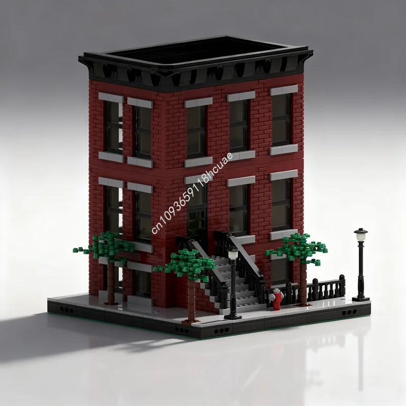 

2247pcs MOC Brownstone Dark Red MILS Version Model Building Blocks Christmas Gift Assemble Toys DIY Creative Education Kids