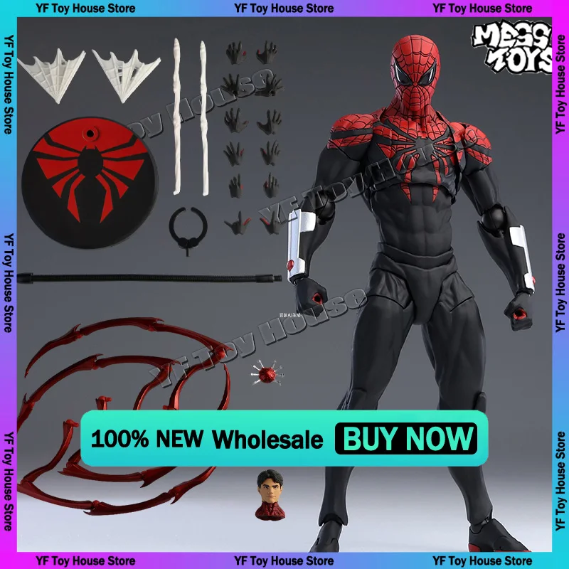 

NEW Mess Toys Spider Figure Black Suit Neighbor Symbiote Scarlet Spider Kaine Parker Black Red Spider Action Figure Toys Gift
