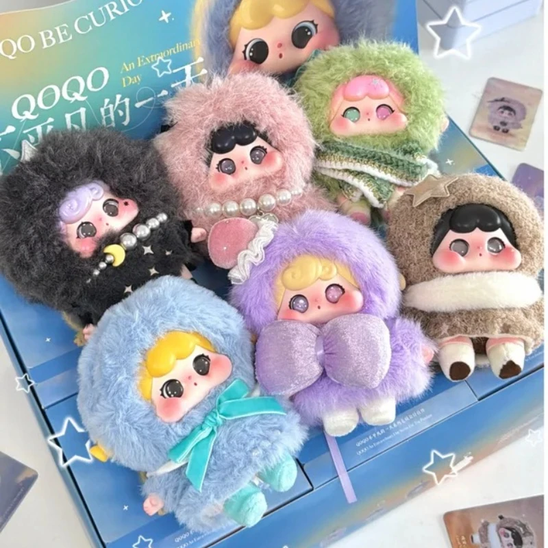 

QOQO An Extraordinary Day Series Blind Box Vinyl Plush Pendant Blindbox Kawaii Anime Doll Keychain Mystery Box Trendy Toys Gifts