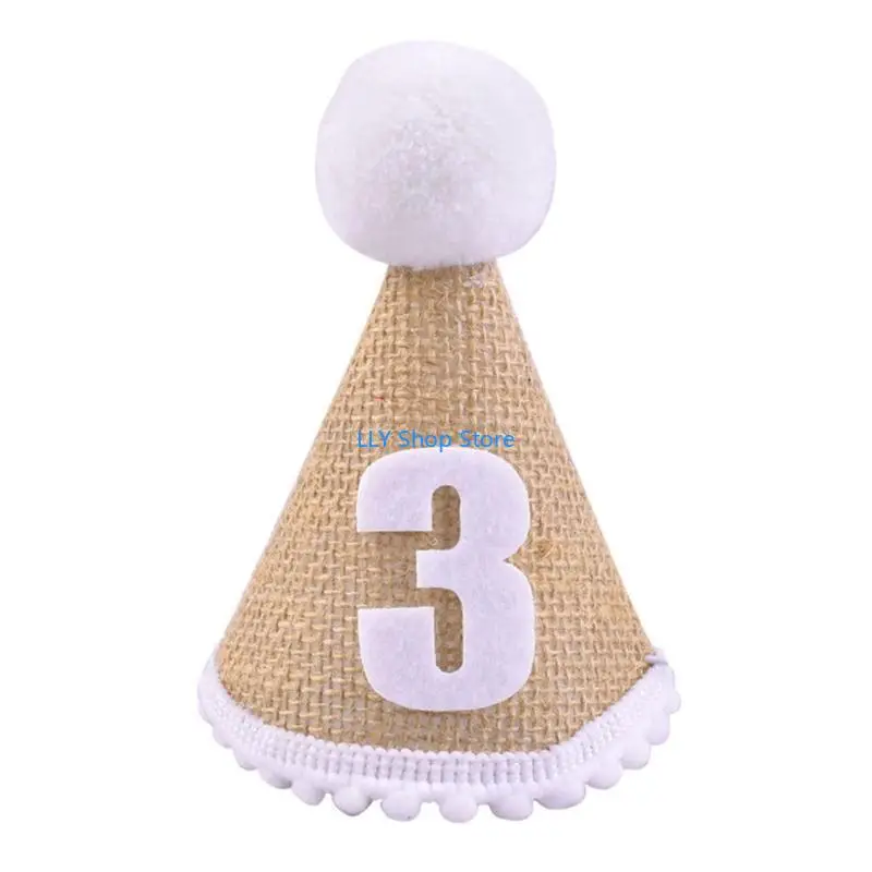 T8UD Universal Baby Party Hat 3 تاج قبعة حفلة عيد ميلاد الديكورات غطاء الرأس الكلاسيكي