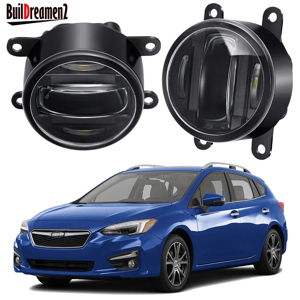

2IN1 Car Fog Light Assembly DRL 30W H11 Aluminum LED Fog Daytime Running Lamp For Subaru Impreza Hatchback 2017 2018 2019