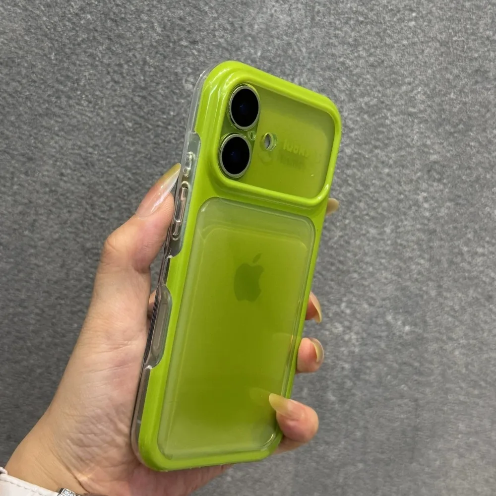 Ins Fluoreszierende Farbige Weiche TPU-Hülle für iPhone 17 Pro Max 15 16 ProMax Kameraschutz Transparente Stoßfeste Silikon-Rückabdeckung