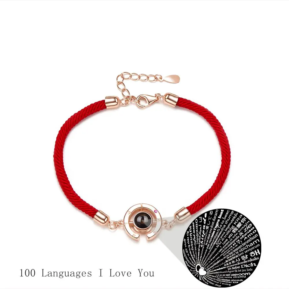 925 Silver Personalized Photo Bracelets Custom Projection Photo Bracelet for Women Mom Girl Friend Couple Jewelry Birthday Gift