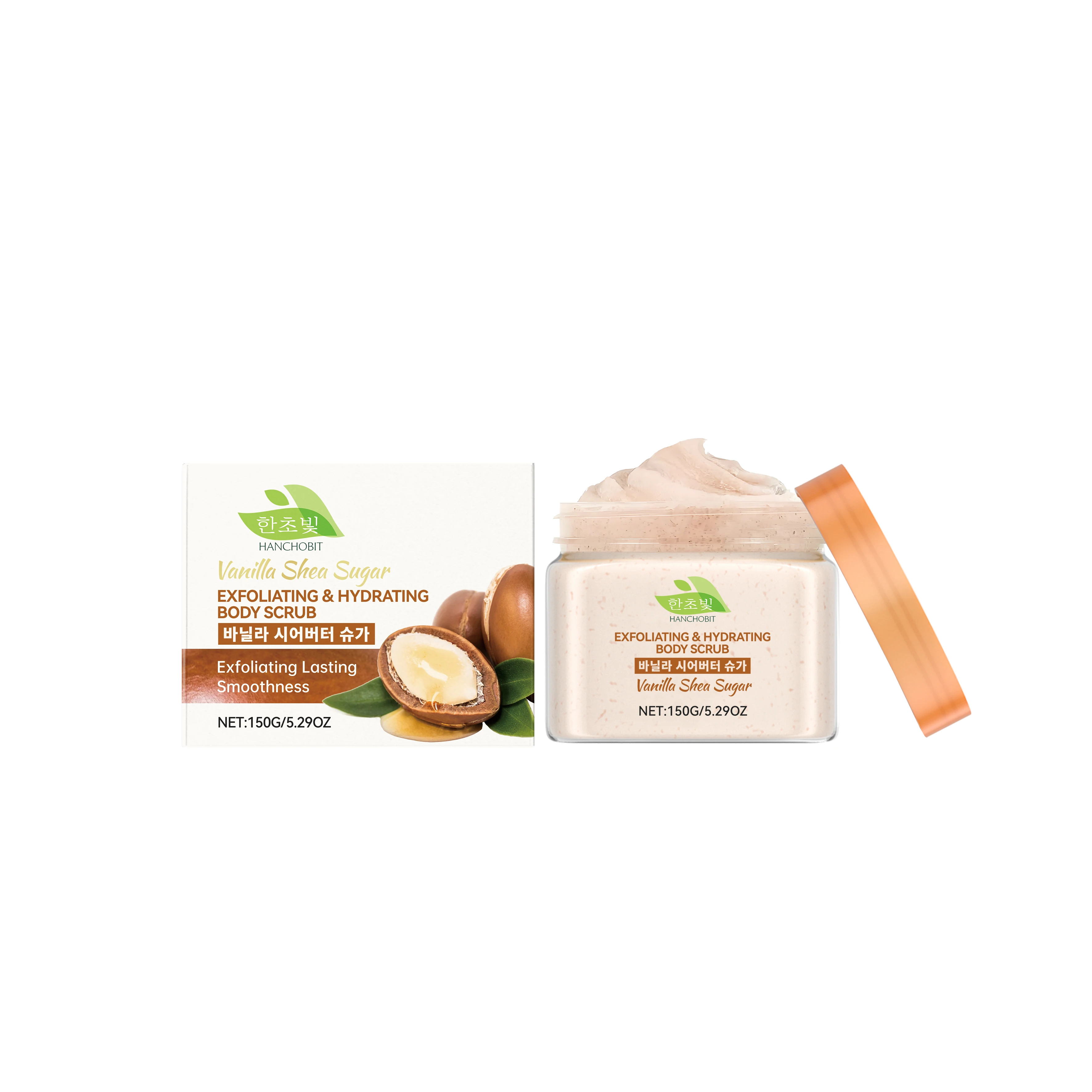 

Vanilla Shea Sugar Body Scrub – Exfoliating & Hydrating for Soft Skin,