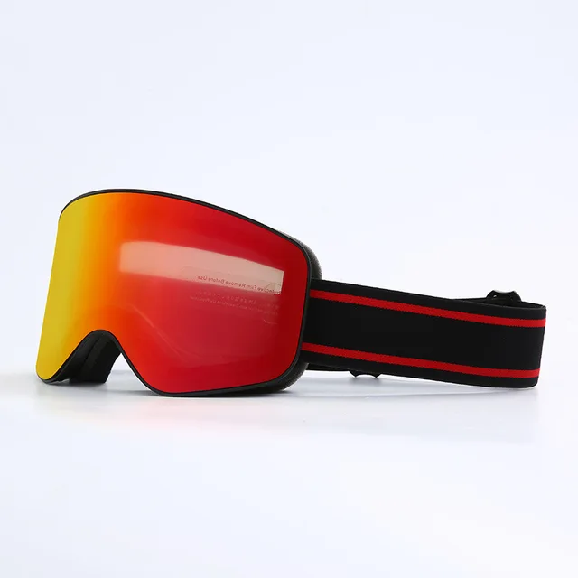 Ski Snowboard Goggles Women Men Skiing Eyewear Mask UV 400 Snow Protection Over Glasses Adult Double Anti-Fog Cylindrical 4