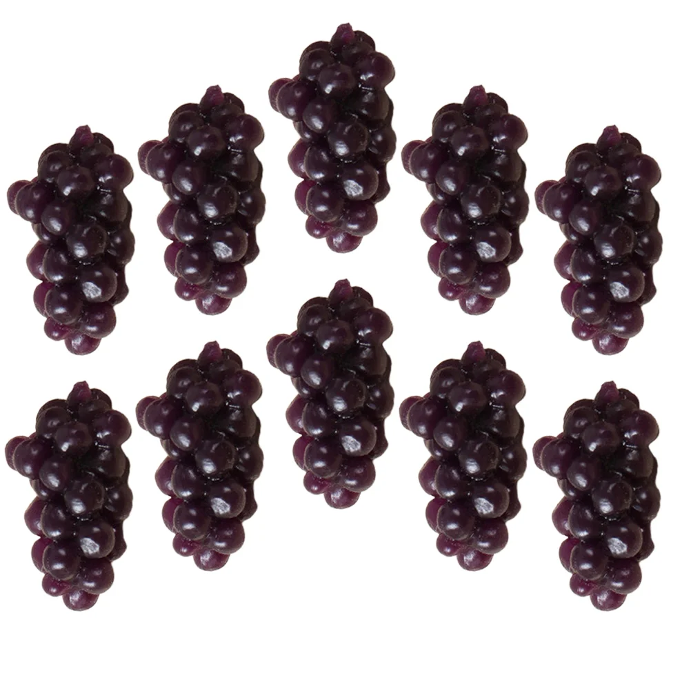 20 Pcs Simulated Grape Toy Layout Scene Decor Artificial Fruit Dollhouse Mini Fruits