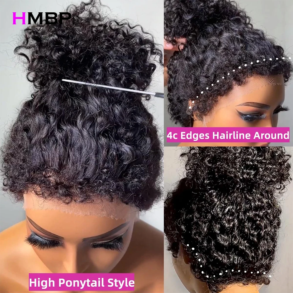 Kinky curly Human Hair Wigs Glueless Wig Human Hair Ready To Wear 360 Full Lace Wig 13x4/13x6 HD Lace Frontal Wig HMBP Hair