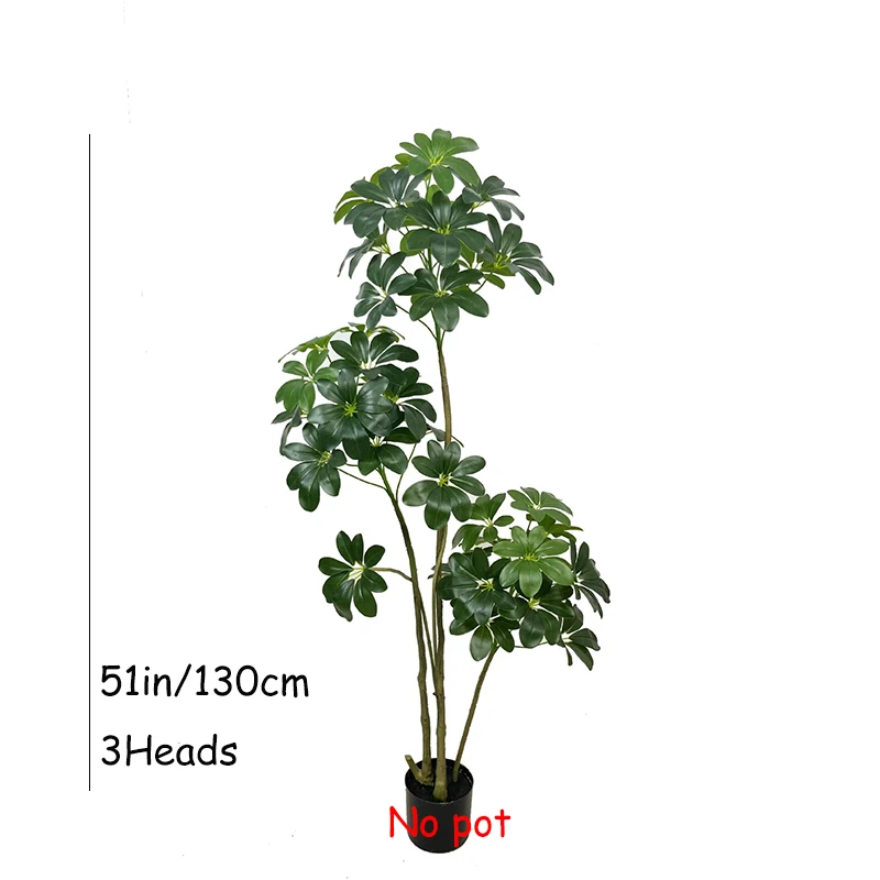 74in Tropical Tree Large Artificial Ficus Plants Plastic Fake Tree Real Touch Banyan Leaves For Home Garden Office Shop Decor