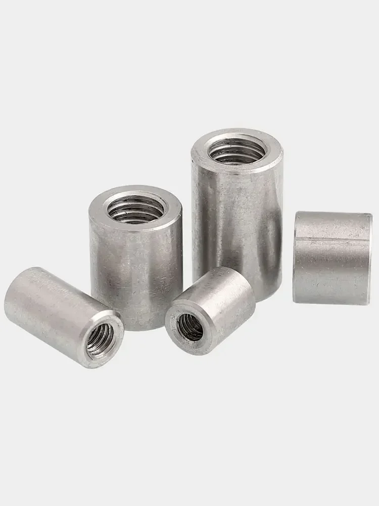 30pcs M6 M8  M3 M4 M5  Extend Long Lengthen Round Coupling Nut Connector Joint Sleeve Nut  Joint Sleeve Tubular Nut