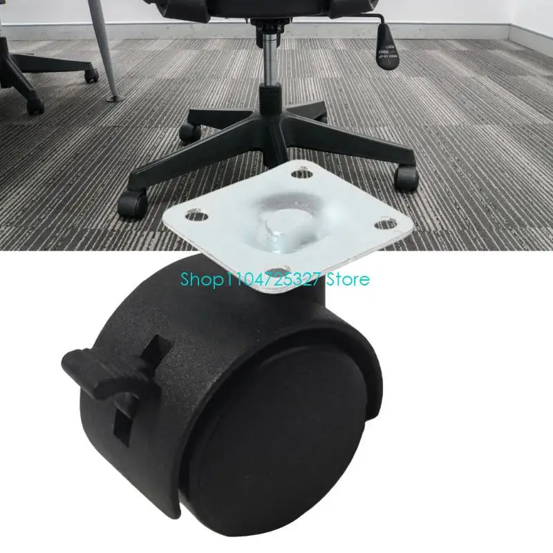 D8KF Heavy Duty Low Profile Rubber Caster Set For Smooth Movement Floor In Any Space Easy Repositioning Stability
