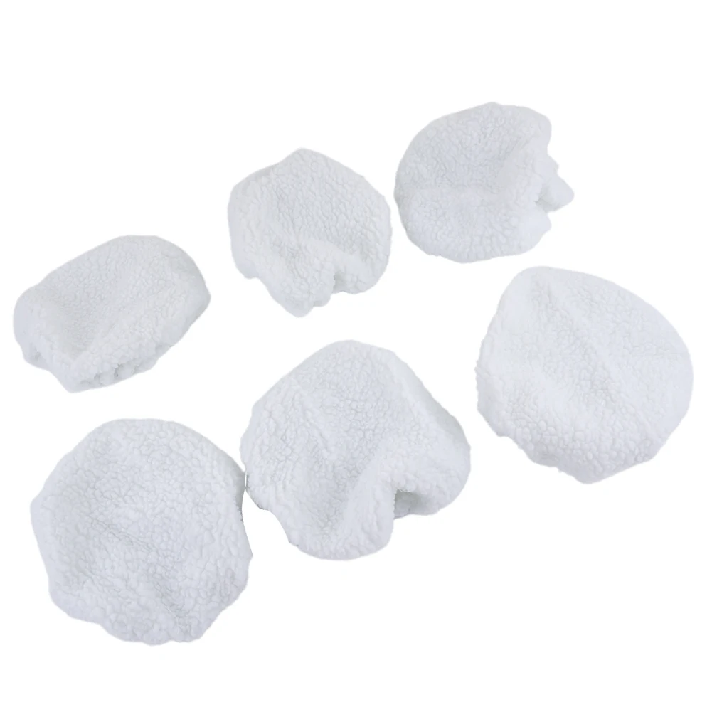 Imitation Lamb Cashmere Polishing Bonnet Buffer Pack 6 Pieces for 9 inch 10 inch 240mm Car Polisher Pad Adapters