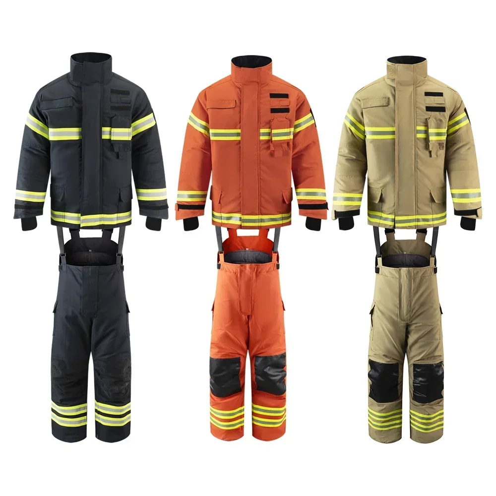 

FIRE 2023 New style 100% Aramid Nomex Fire Fighting Jacket FireFighter Fireman Trousers