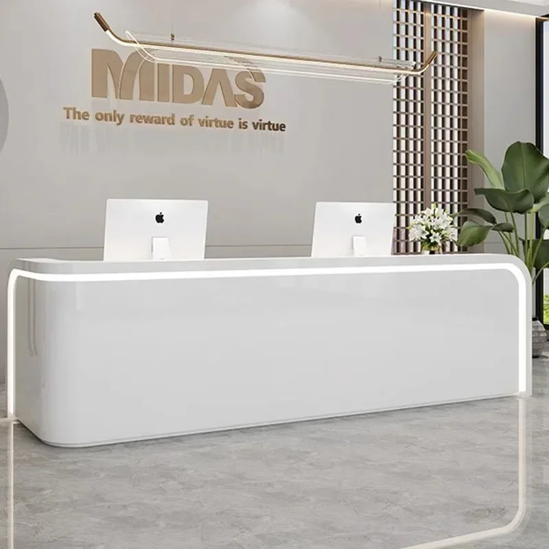 Unique Pulpit Front Reception Desk Lectern Small Reception Mobile Pulpitos Shop Display Cash Counter Bureau Postmodern Furniture