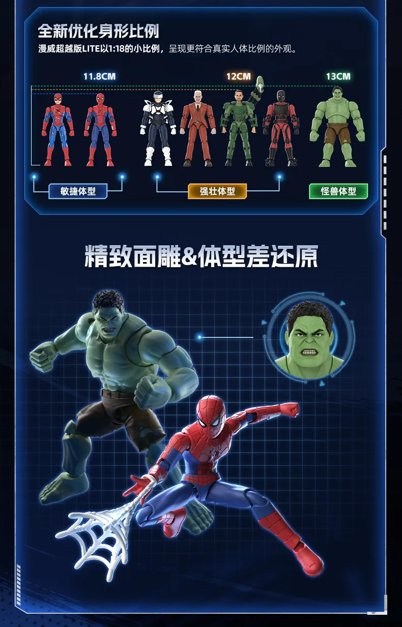 BLOKEES Spider-Man Venom Scarlet Spider Green Goblin Miles Morales Gwen Doctor Octopus Mysterio Scorpion Actionfigur Spielzeug Geschenk – Detail 23