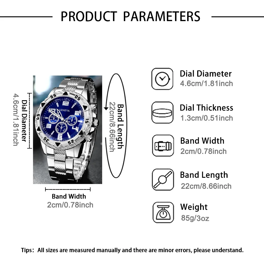 3pc Men's Casual Fashion Watch with Handsome Scale Dial and Texture Strap for Daily Matching, a Good Choice for Gifts