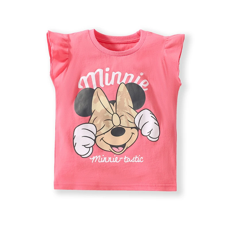 Kids Clothes Minnie Mouse Girls Tops Tees T Shirt Summer Baby Girls Cute Minnie Pink T Shirt for Children\'s Clothing